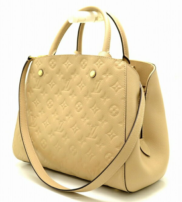 11490662 1 Louis Vuitton Montaigne MM Handbag Monogram Beige