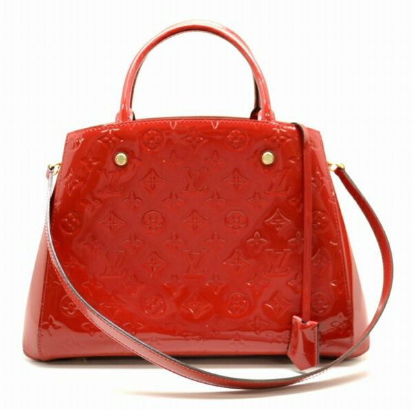 11491313 Louis Vuitton Montaigne MM Handbag Vernis Red