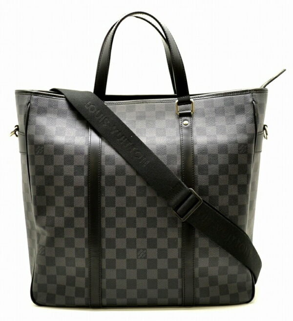 11500174 Louis Vuitton Tadao PM Tote Bag Damier Graphite Black