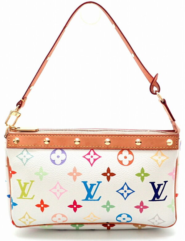 11500180 Louis Vuitton Pochette Accessory Pouch Multicolor White