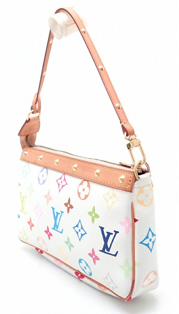 11500180 1 Louis Vuitton Pochette Accessory Pouch Multicolor White