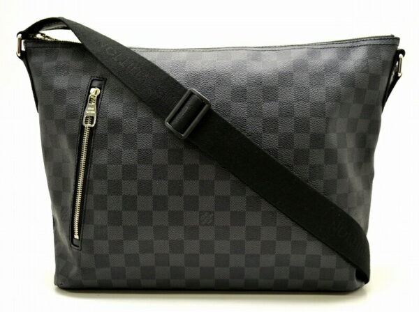 11500739 Louis Vuitton Mick MM Shoulder Bag Damier Graphite Black