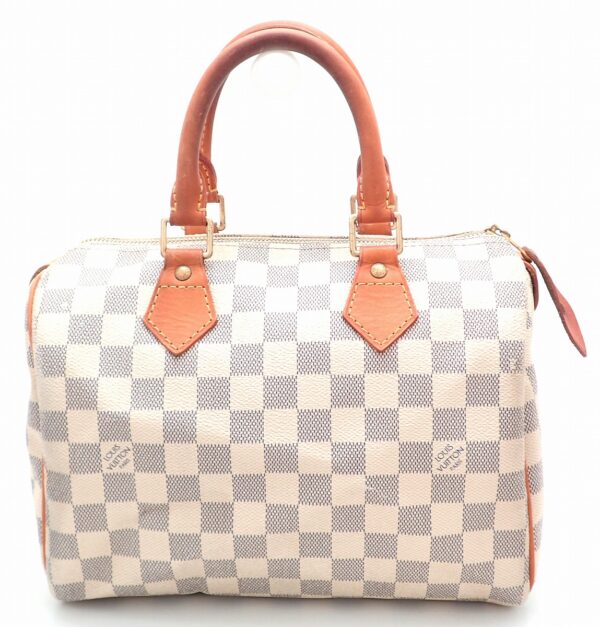 11501135 Louis Vuitton Speedy 25 Bag Damier Azur White