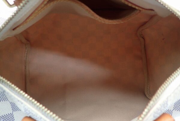 11501135 5 Louis Vuitton Speedy 25 Bag Damier Azur White