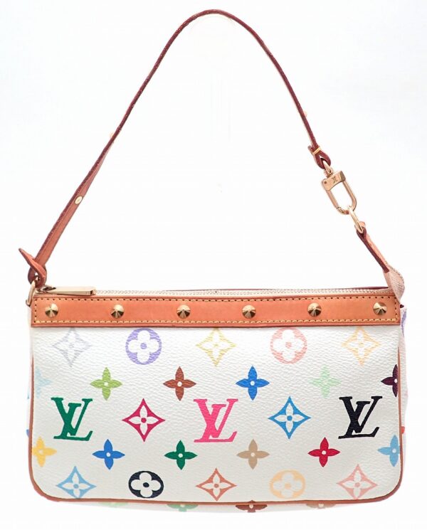 11501137 Louis Vuitton Pochette Accessory Pouch Multicolor White