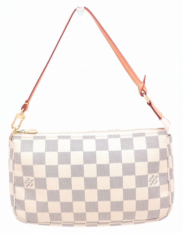 11510253 Louis Vuitton Accessory Pouch Damier Azur White