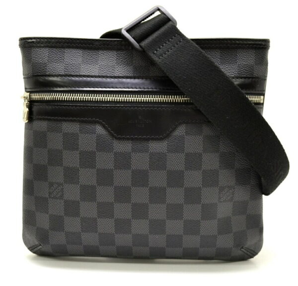 11510655 Louis Vuitton Thomas Shoulder Bag Damier Graphite Black