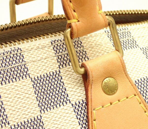 11510723 7 Louis Vuitton Speedy 30 Bag Damier Azur White