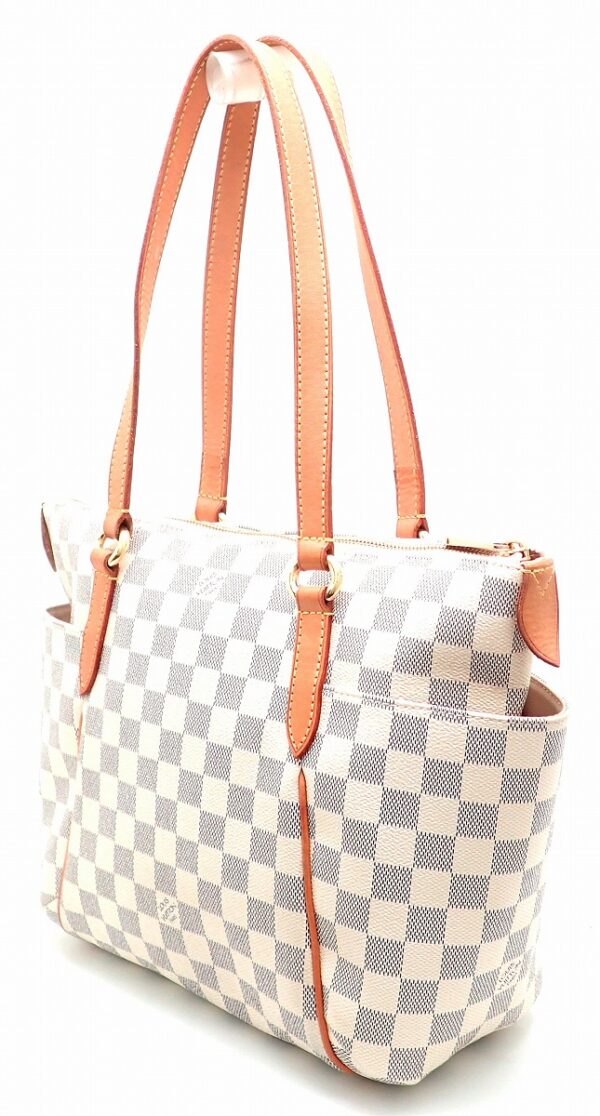 11510759 1 Louis Vuitton Totally PM Tote Bag Damier Azur White