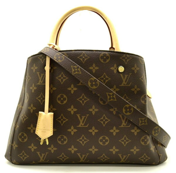 11510809 Louis Vuitton Montaigne MM Crossbody Monogram Brown