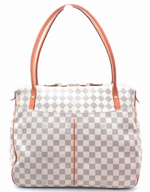 11510889 Louis Vuitton Figgeri GM Tote Bag Damier Azur White