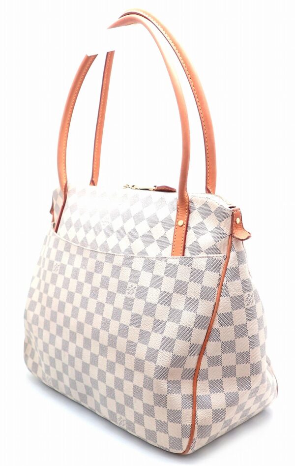 11510889 1 Louis Vuitton Figgeri GM Tote Bag Damier Azur White