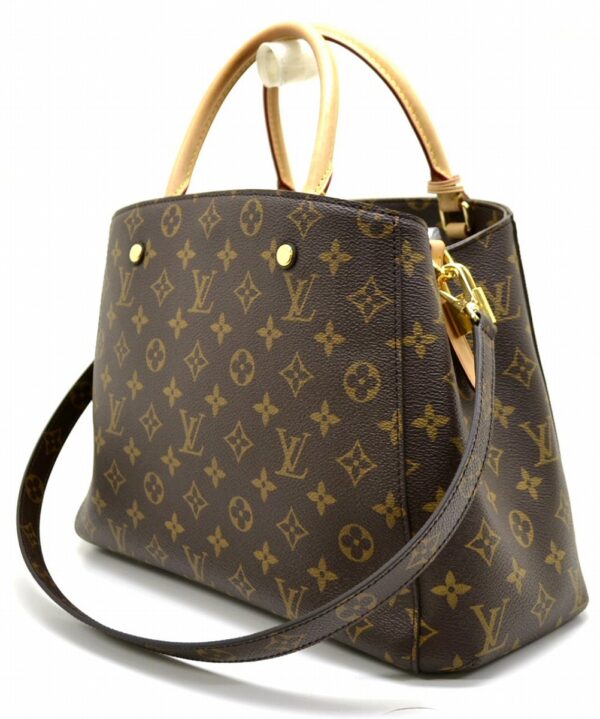 11520318 1 Louis Vuitton Montaigne MM Crossbody Monogram Brown