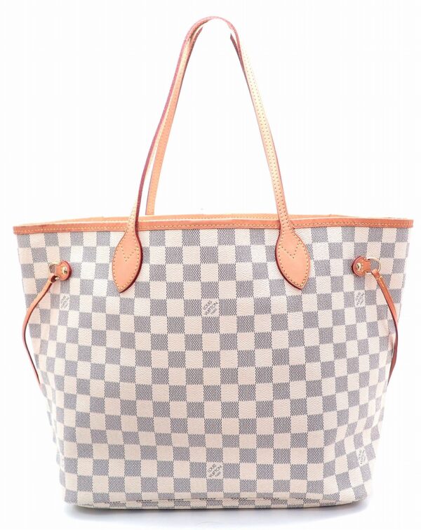 11520588 Louis Vuitton Neverfull MM Tote Bag Damier Azur White