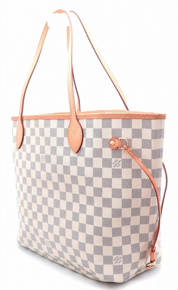 11520588 1 Louis Vuitton Neverfull MM Tote Bag Damier Azur White