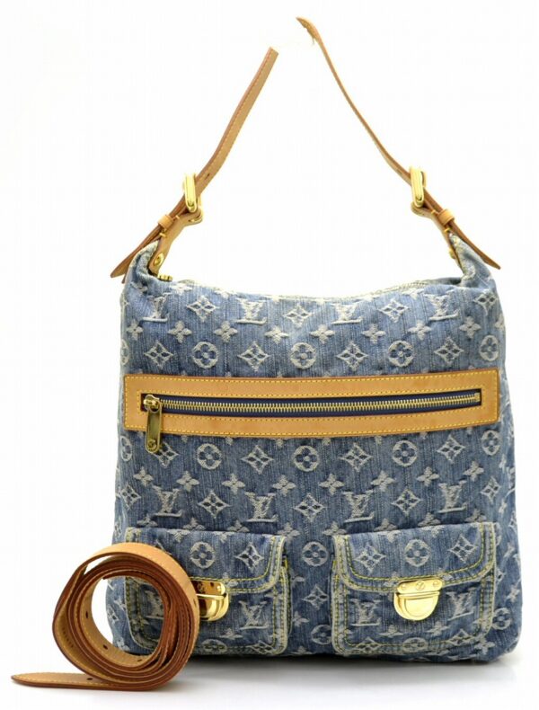 11520611 Louis Vuitton Baggy GM Shoulder Bag Monogram Denim Blue