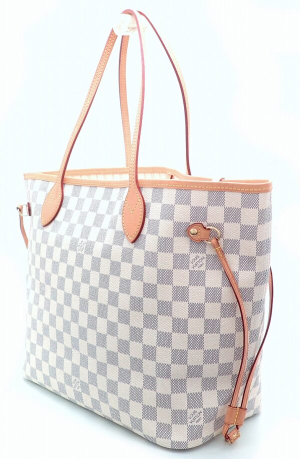 11520849 1 Louis Vuitton Neverfull MM Tote Bag Damier Azur White