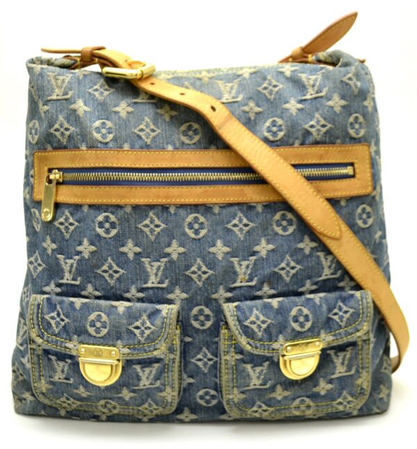 11521211 Louis Vuitton Baggy GM Shoulder Bag Monogram Denim Blue