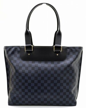 11521352 Gucci GG Nylon Tote Bag Boston Bag Navy Nylon Leather