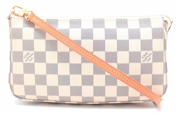 11521401 Louis Vuitton Pochette Accessory Pouch Damier Azur White