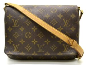 11521435 Louis Vuitton Sac Plat Monogram Handbag Brown