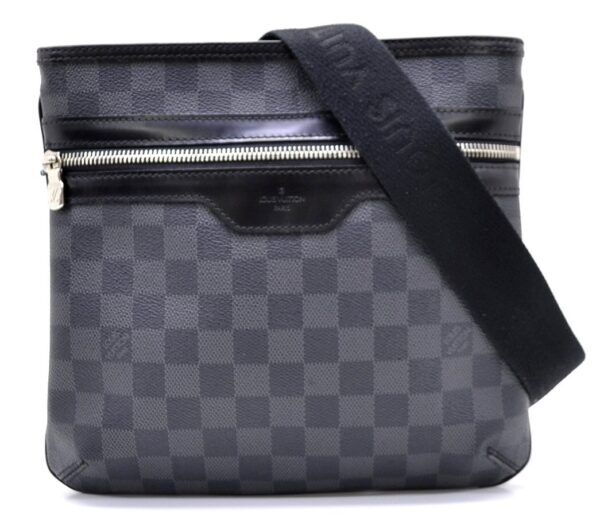 11521452 Louis Vuitton Thomas Shoulder Bag Damier Graphite Black