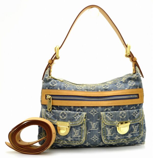 11530263 Louis Vuitton Baggy PM Shoulder Bag Monogram Denim Blue