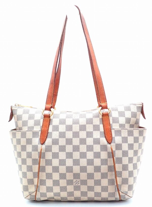 11530513 Louis Vuitton Totally PM Tote Bag Damier Azur White