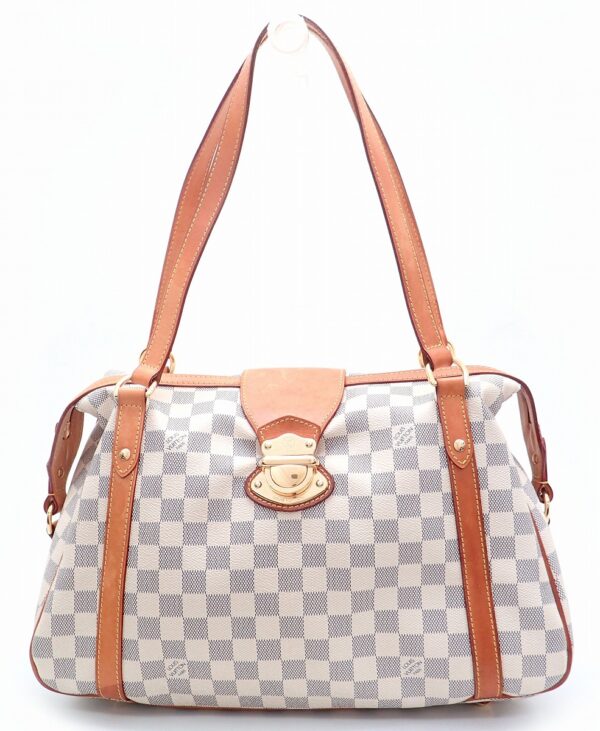 11531016 Louis Vuitton Stresa PM Tote Bag Damier Azur White