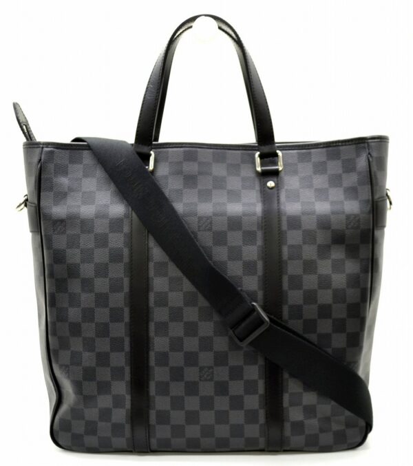 11531157 Louis Vuitton Tadao PM Tote Bag Damier Graphite Black