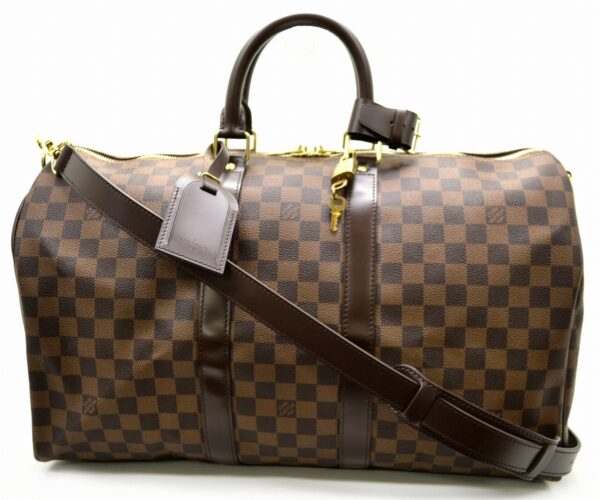 11531180 Louis Vuitton Keepall Bandouliere 45 Bag Damier Brown