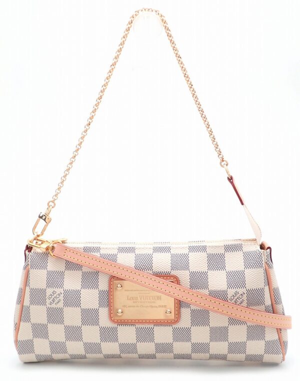 11531397 Louis Vuitton Eva Accessory Pouch Damier Azur White