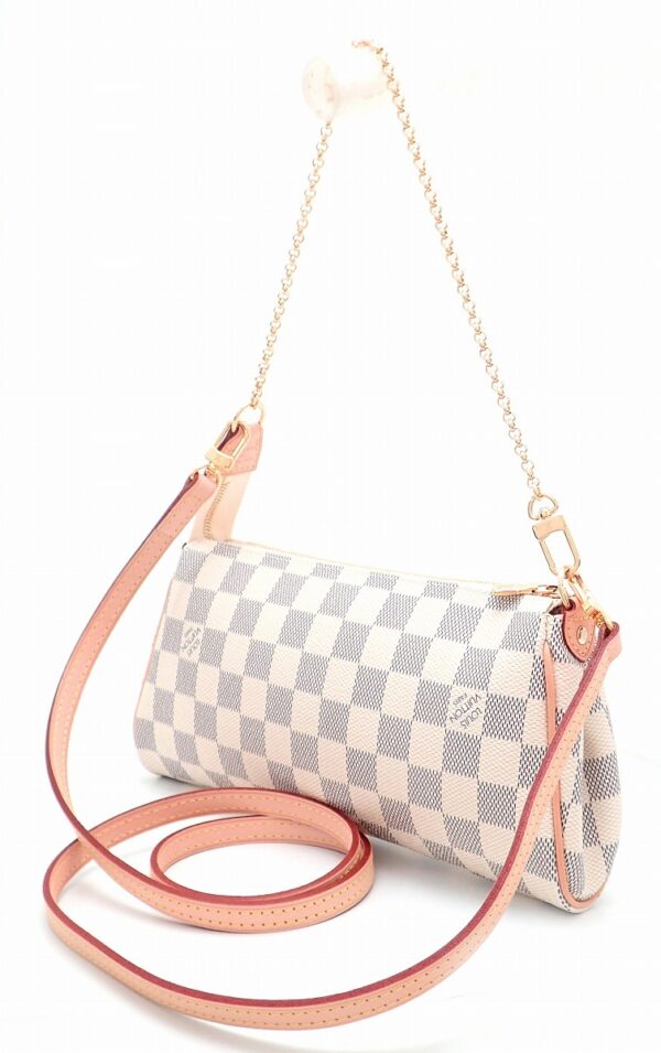 11531397 1 Louis Vuitton Eva Accessory Pouch Damier Azur White