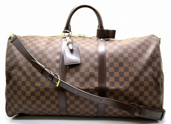 11531616 Louis Vuitton Keepall Bandouliere 55 Bag Damier Brown