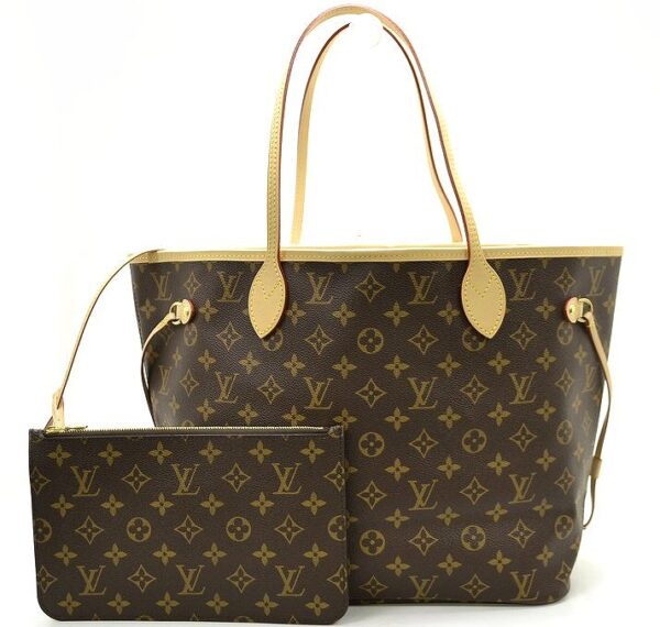 11531732 Louis Vuitton Neverfull MM Tote Bag Monogram Beige