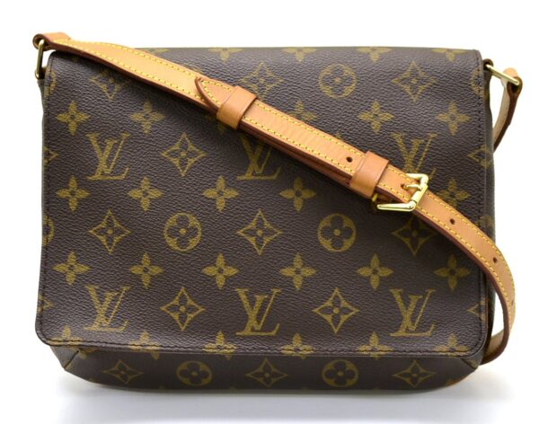 11540132 Louis Vuitton Musette Tango Shoulder Bag Monogram Brown