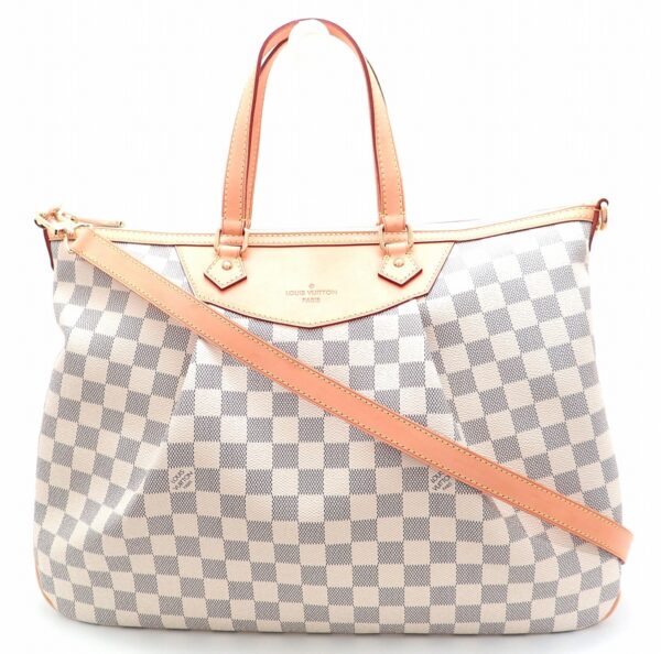 11540655 Louis Vuitton Syracuse GM Handbag Damier Azur Brown