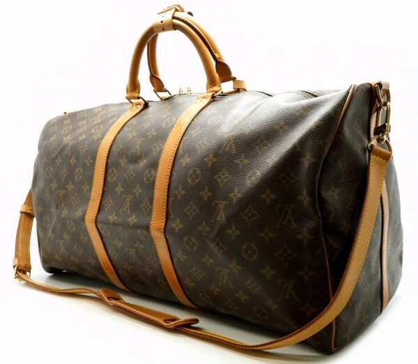 11540843 1 Louis Vuitton Keepall Bandouliere 55 Bag Monogram Brown