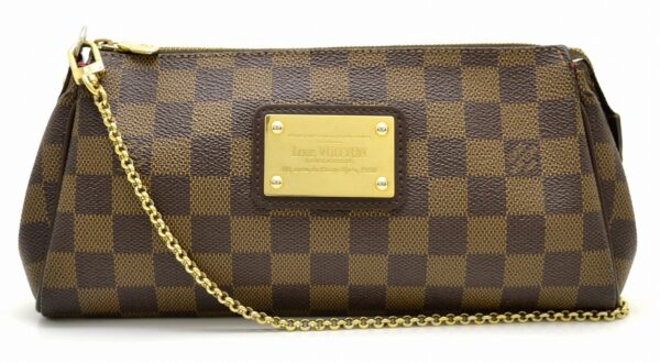 11541221 Louis Vuitton Eva Clutch Bag Damier Brown with Chain