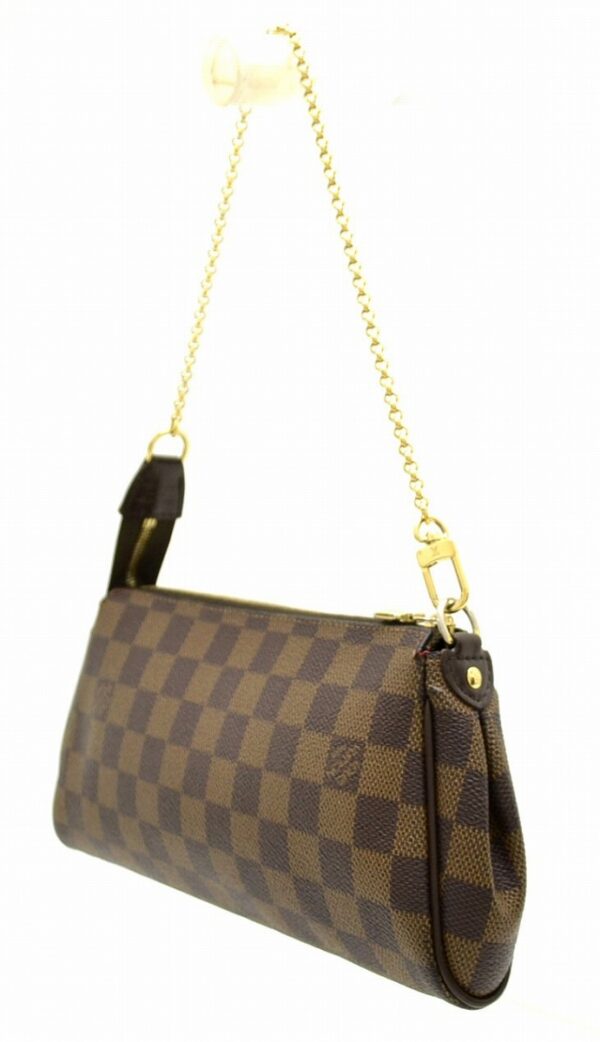 11541221 1 Louis Vuitton Eva Clutch Bag Damier Brown with Chain