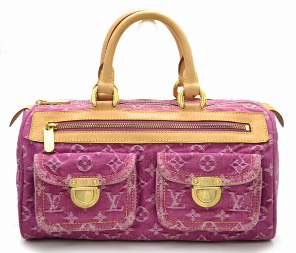 11541271 Louis Vuitton Neo Speedy Handbag Monogram Denim Pink