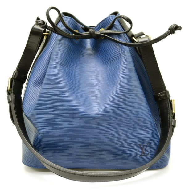 11550143 Louis Vuitton Petit Noe Shoulder Bag Epi Bicolor Blue and Black