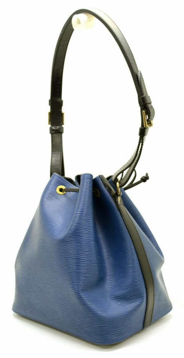 11550143 1 Louis Vuitton Petit Noe Shoulder Bag Epi Bicolor Blue and Black