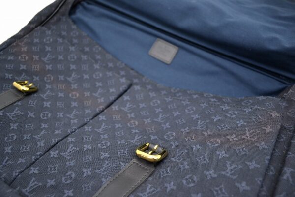 11550504 5 Louis Vuitton Denise Briefcase Monogram Blue Blue