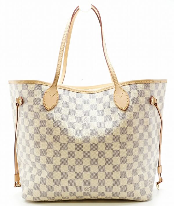 11550559 Louis Vuitton Neverfull MM Tote Bag Damier Azur Brown