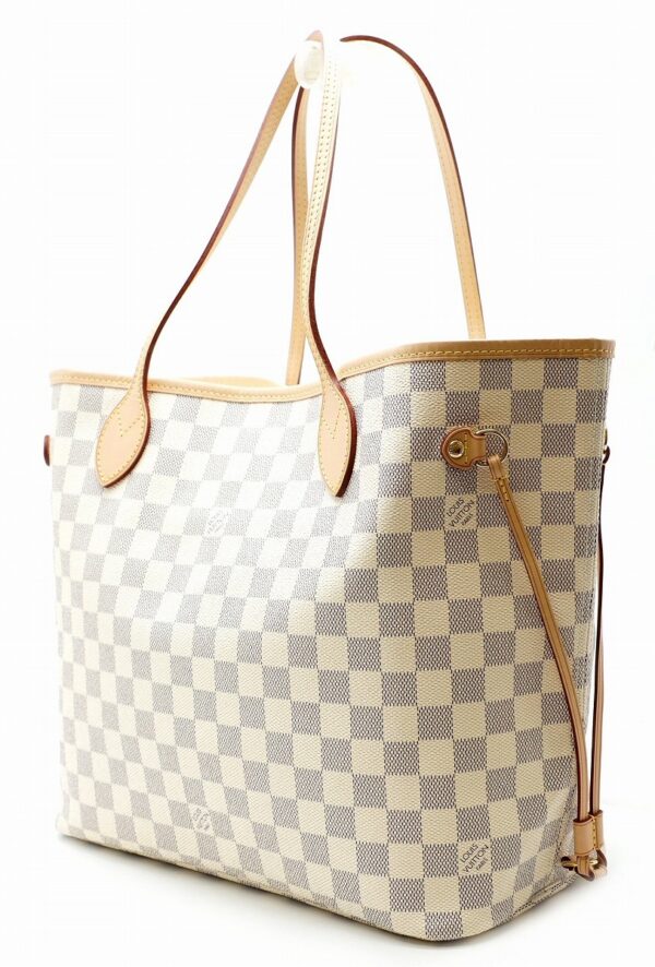 11550559 1 Louis Vuitton Neverfull MM Tote Bag Damier Azur Brown