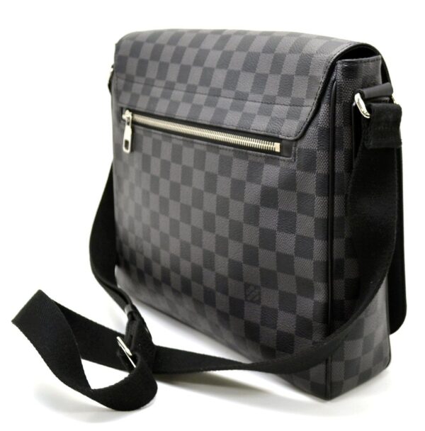 11550741 1 Louis Vuitton District MM Shoulder Bag Damier Graphite Black