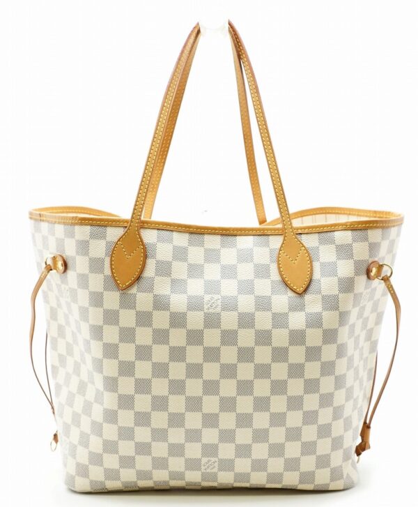 11550929 Louis Vuitton Neverfull MM Tote Bag Damier Azur Brown