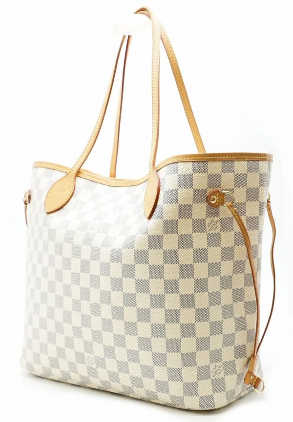 11550929 1 Louis Vuitton Neverfull MM Tote Bag Damier Azur Brown