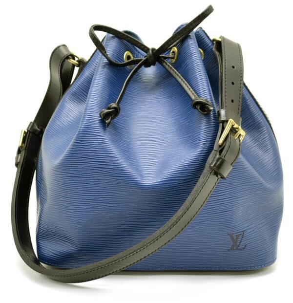 11551032 Louis Vuitton Petit Noe Shoulder Bag Epi Bicolor Blue and Black